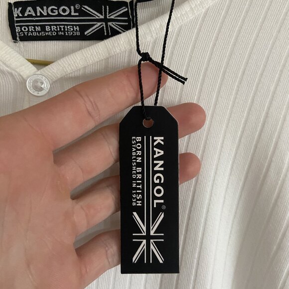 Kangol Ribbed Button Shirt, New With Tag Size US S - Picture 4 of 4